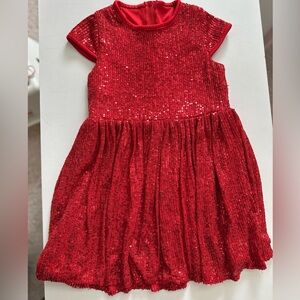 Sparkling Red Sequin Dress kids size 6/7